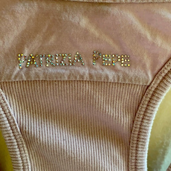 Patrizia Pepe Lilac Sparkling Logo Tank Top Tank Tops